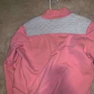 pink vineyard vines quarter zip jacket